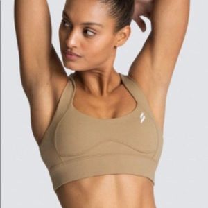 DoYouEven Excel Crop Sports Bra in Tan Brown NEW NWT Medium